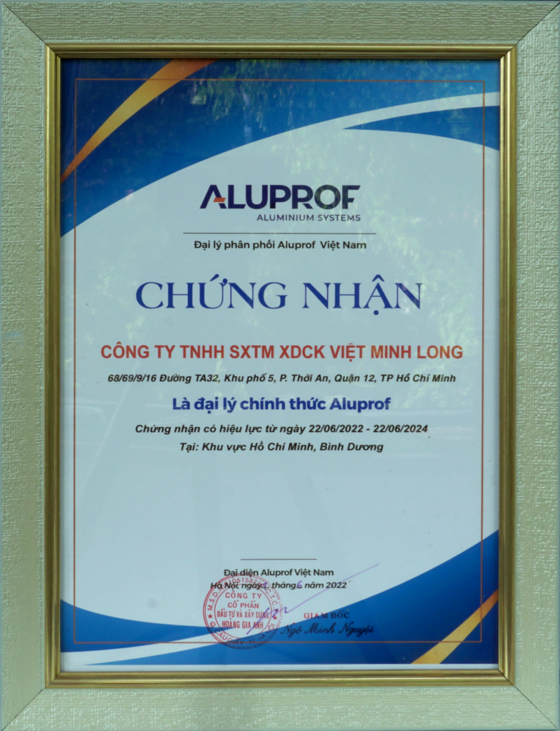 Đại lý ủy quyền của thương hiệu Nhôm ALUPROF - NHẬP KHẨU CHÂU ÂU